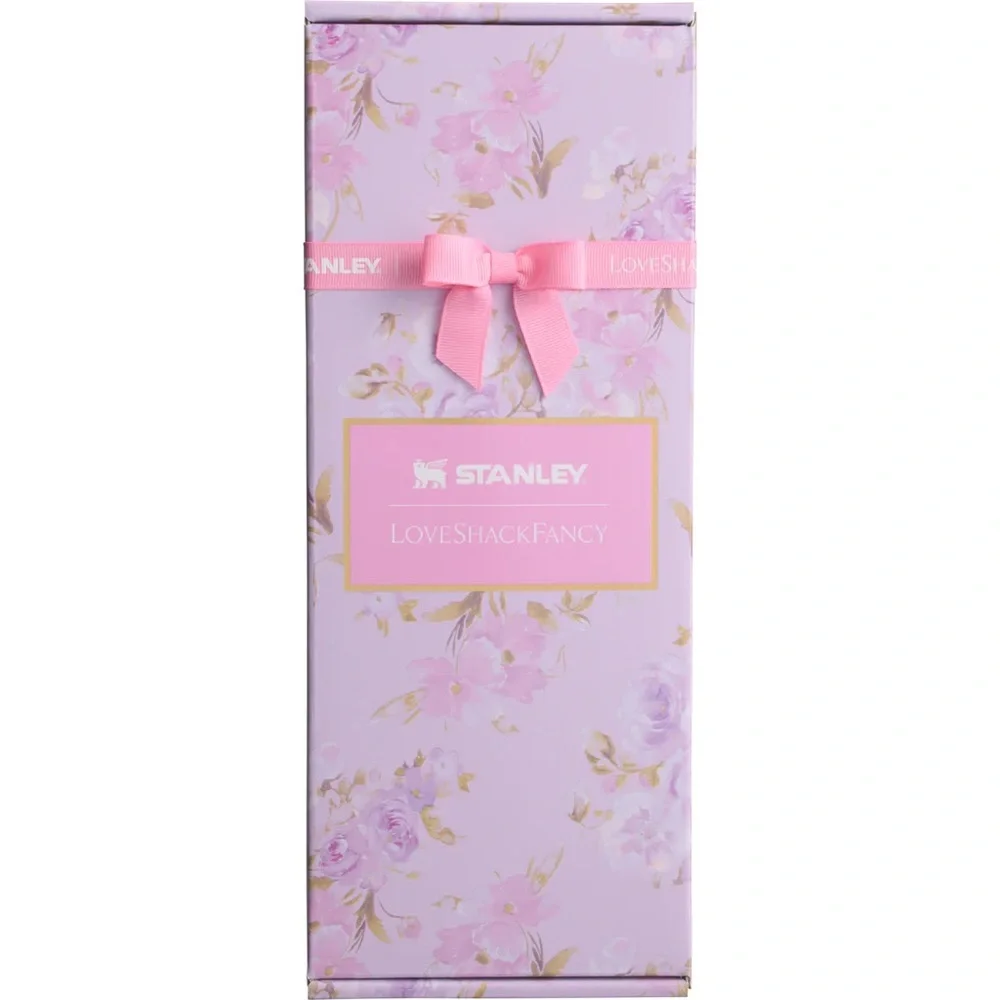 New sealed box THE STANLEY X LOVESHACKFANCY ALL DAY SLIM BOTTLE  Happy Thoughts - Picture 4 of 8